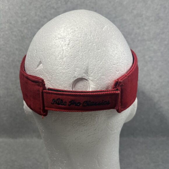 Nike Pro Classics Red Sun Visor Cap Golf Unisex Adult Strap Back Adjustable Logo - Picture 5 of 13